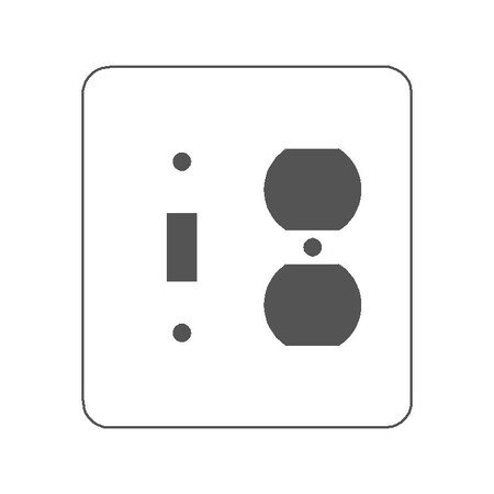 Mulberry Number of Gangs: 2 Steel, Painted/Wrinkle Finish, White 75532